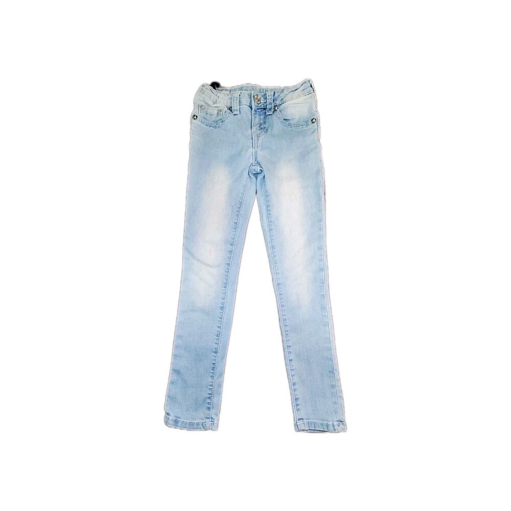 True Religion Girls Sz 7 Halle Mid-Rise Super Skinny Denim Jeans C1-203 - Picture 1 of 12